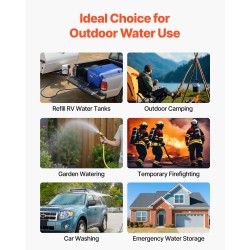 Taitettava PVC vesipussi 240 l sininen asuntoautoille ja ulkokäyttöön