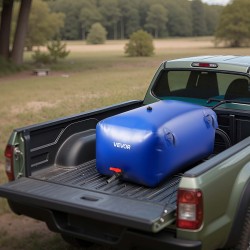 Taitettava PVC vesipussi 240 l sininen asuntoautoille ja ulkokäyttöön