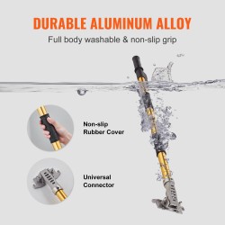 Tasoituslaatikon varsi alumiiniseos 1020–1618 millimetriä 5-osainen säätö liukumaton kahva 360 asteen liike