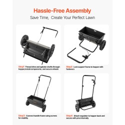 Pudotuslevitin 22,6 kg 460 mm levitysleveys 10 tuuman ilmakumirenkaat siemenille lannoitteille