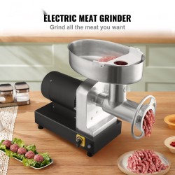 Sähkökäyttöinen lihamylly 1100W 450 kg/tunnissa hiiliteräsrunko 304-ruostumattomat teräsosat makkaran täyttövarustus