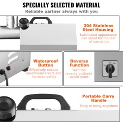 Sähköinen lihamylly 304-ruostumatonta terästä 650W 3,8 kg/min 3 jauhatuslevyä