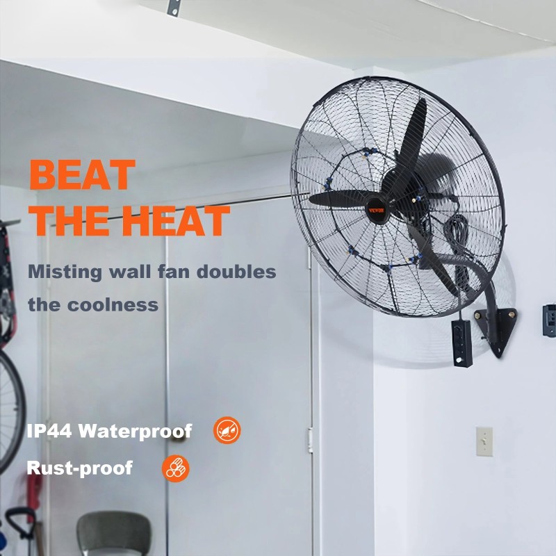 Sumutustuuletin 74,9 cm vedenkestävä täysmetallinen runko 3 nopeutta varastoihin ja kasvihuoneisiin