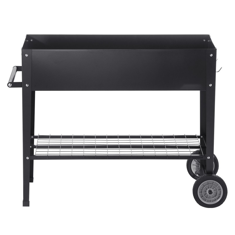 Kasvatuslaatikko korotettu galvanoitu teräs jaloilla ulkokäyttöön 108×49,5×80 cm