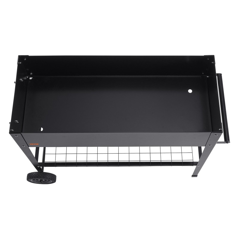 Kasvatuslaatikko korotettu galvanoitu teräs jaloilla ulkokäyttöön 108×49,5×80 cm