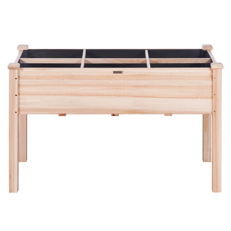Kuusipuinen korotettu viljelylaatikko 120 x 58 x 76 cm kukille vihanneksille yrteille