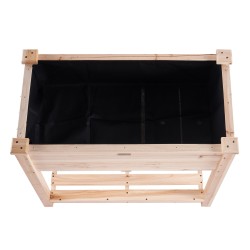 Istutuslaatikko kuusipuinen korotettu jalallinen 86 x 46 x 76 cm