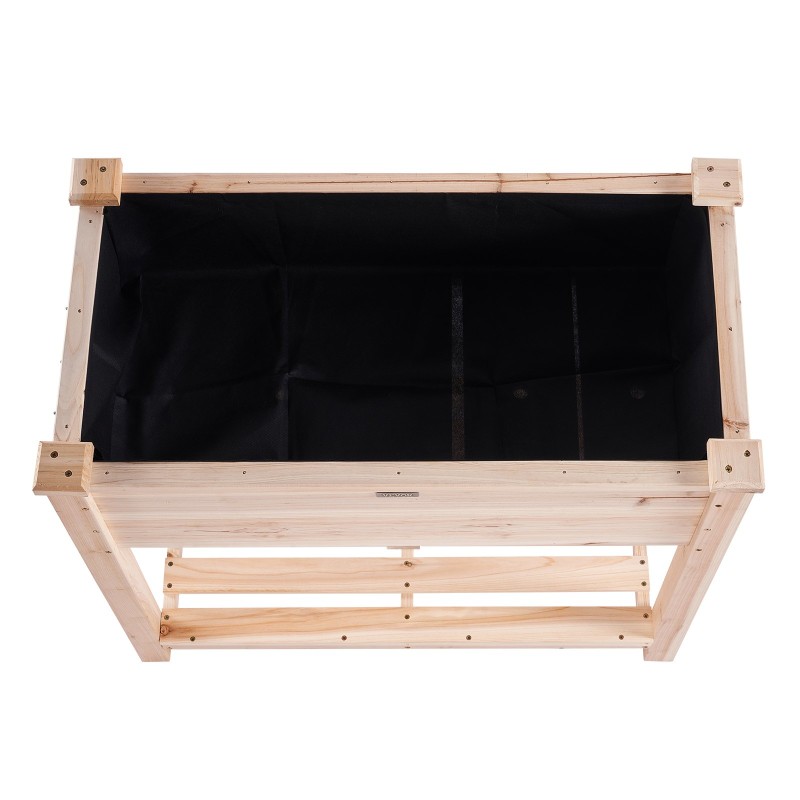 Istutuslaatikko kuusipuinen korotettu jalallinen 86 x 46 x 76 cm