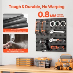 Metallinen reiällinen seinälevy 61 x 30,5 cm 2 levyä musta