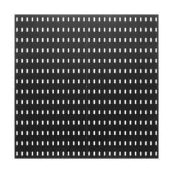 Muovinen reikälevysetti 280x280 mm 4 paneelia musta seinälle