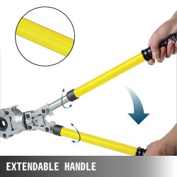 Käsikäyttöinen putkipuristin halkaisija 12–32 mm 8 vaihdettavaa leukaa 360 astetta kääntyvä pää