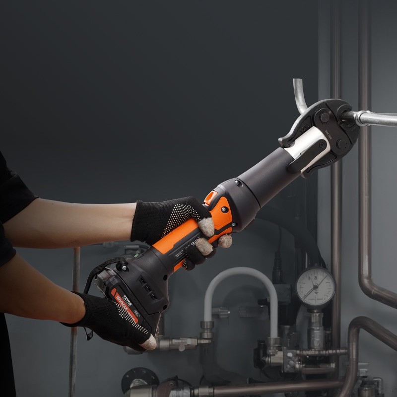 Akkukäyttöinen puristustyökalu putkille M15 M22 M28 leuat 2 kpl 18V akut kantolaukku