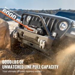 Sähkövinssi 2722 kg vetokyky 12V synteettinen köysi IP55 langaton kaukosäädin