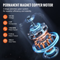 Sähkövinssi 4536 kg vetokyky 12V kuparimoottori synteettinen köysi IP55 maastoajoneuvoihin langaton kaukosäädin
