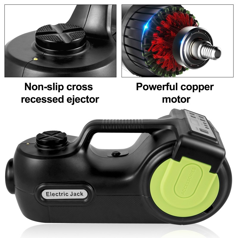 Sähköhydraulinen lattiatunkki 5 tonnia 155–420 mm nostokorkeus sisältää sähköisen mutterinvääntimen