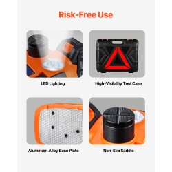 Sähköinen viiden tonnin saksitunkki ja mutterinväännin kirkkaalla LED-valolla työkalulaukulla kauko-ohjauksella