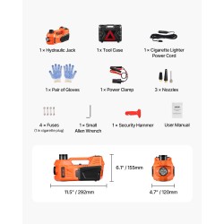 Sähköinen saksitunkki 5 tonnia 12V sisäänrakennettu täyttöpumppu turvavasara henkilöautoille katumaastureille kevyille