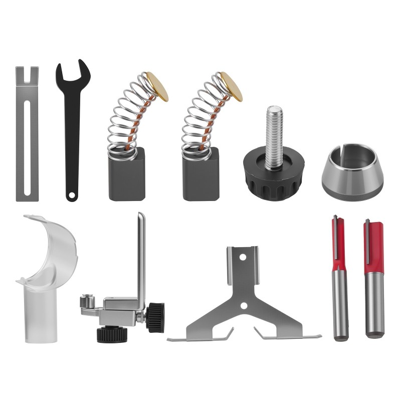 Kompakti puujyrsin 800W painevalettu alumiinirunko 10000–30000 kierrosta minuutissa neljällä pohjalla