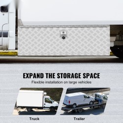 Alumiininen timanttikuvioinen ajoneuvon alle asennettava työkalulaatikko 1219×430×460mm lukittava