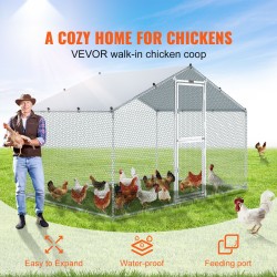 Teräksinen kanatarha 200 x 300 x 200 cm läpikuljettava vesitiivis suojapeitteellä