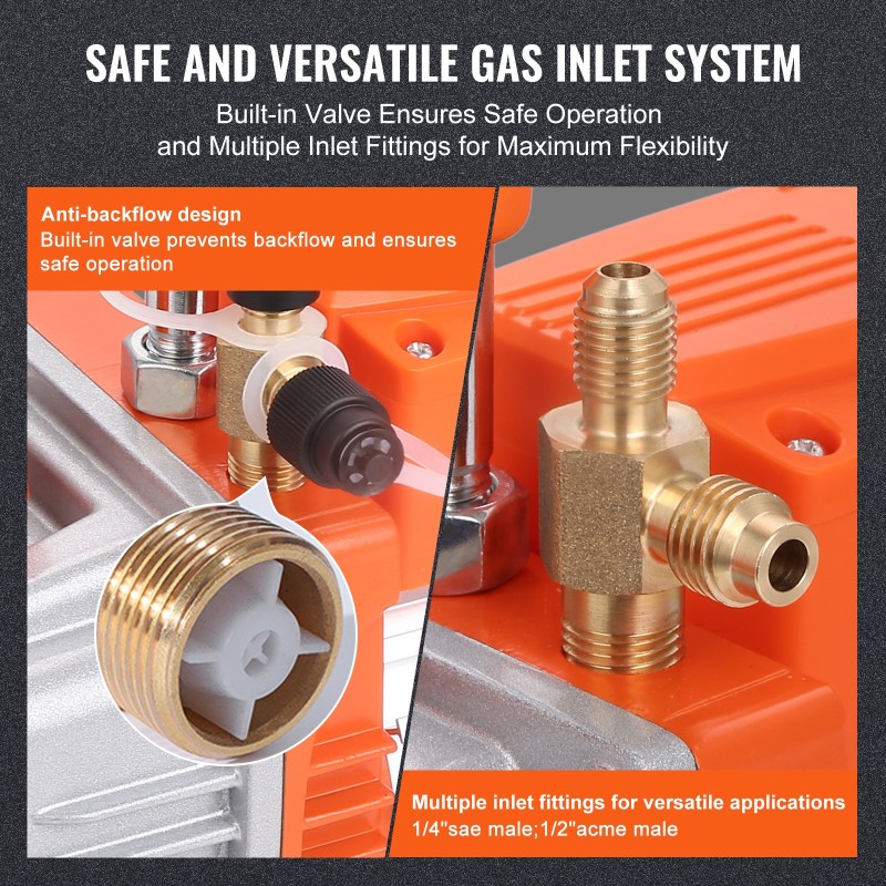 Yksivaiheinen tyhjiöpumppu 1/5 hv 100 l/min 220–240 V kuparimoottorilla ilmastointi ja kylmälaitehuoltoon