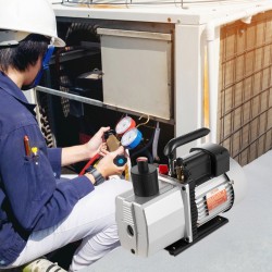 Kaksivaiheinen roottorityhjiöpumppu 483 l/min 0,75 hv valualumiinirunko 0,3 Pa