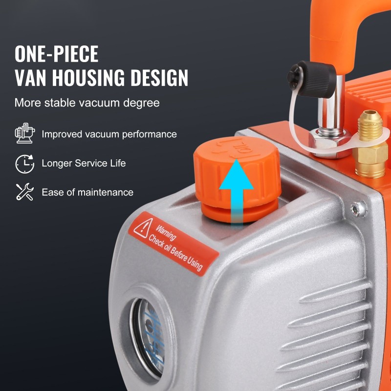 18,9 litran ruostumaton teräs tyhjiökammio karkaistu lasikansi ja 3,5 CFM yksivaiheinen pumppu