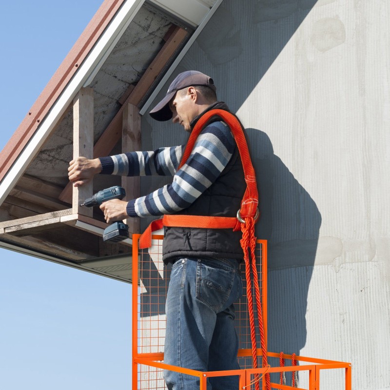 Teräksinen trukkiturvahäkki työalusta pyörillä 114 x 109 x 203 cm 635 kg