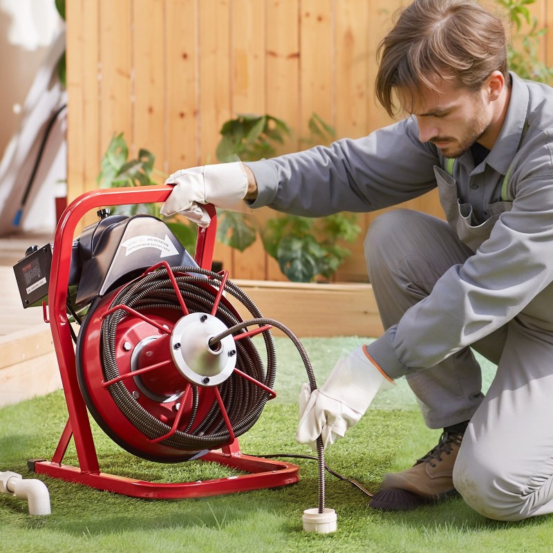 Sähköinen viemärinavauskone 3/8 tuuman teräskaapeli 4 leikkuupäätä 2–4 tuuman putkille