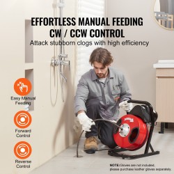 Viemärinavauskone 50 jalan puolituuman teräsvaijerilla 4 leikkurilla 2–4 tuuman putkiin