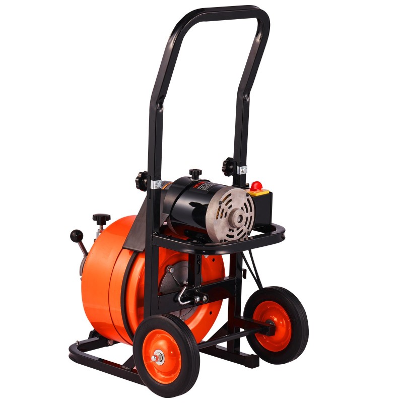 Sähkökäyttöinen viemärinavauskone 75 jalan puolituuman kaapelilla automaattisella syötöllä