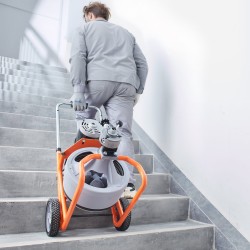 Viemärin puhdistuskone teräskaapeli 30,5 m 9,5 mm automaattisyöttö 8 terää pyörillä