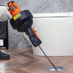 Viemärinpuhdistaja johdoton 12 V akku 8 m kaapeli 19–50 mm putkille