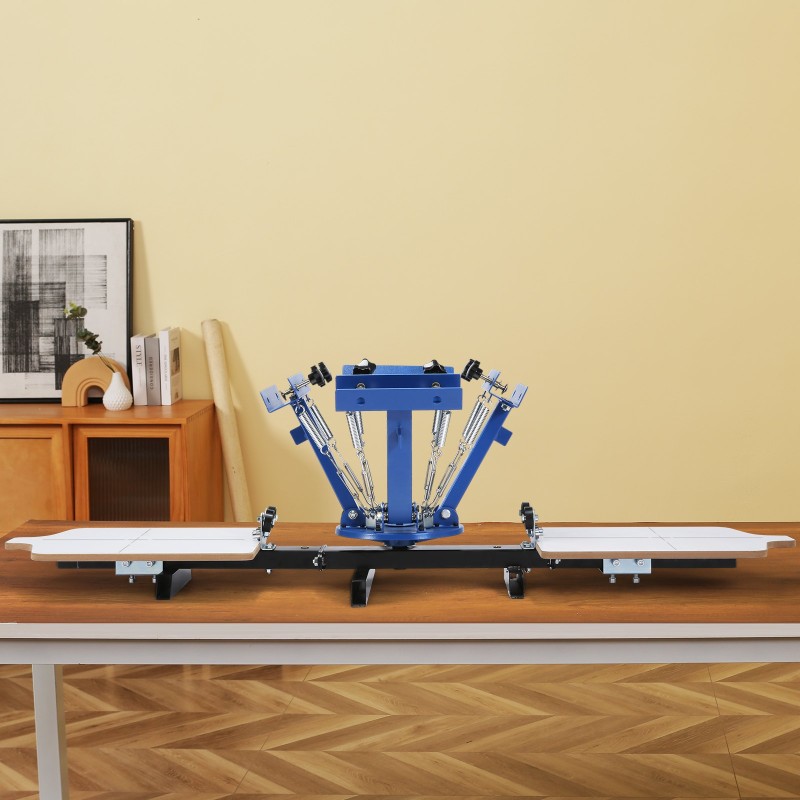 Silkkipainoprässi 4 väriä 2 asemaa 360 astetta paletti 54 x 45 cm