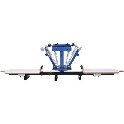 Silkkipainoprässi 4 väriä 2 asemaa 360 astetta paletti 54 x 45 cm