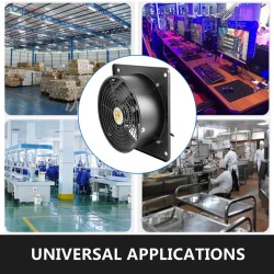 Aksiaalinen poistopuhallin hiiliteräsrunko 120 wattia ilmavirta 1850 m h viisi siipeä