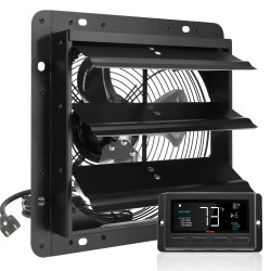 Poistoilmapuhallin 254 mm EC-moottori portaattomasti säädettävä nopeus lämpö ja kosteussäädin