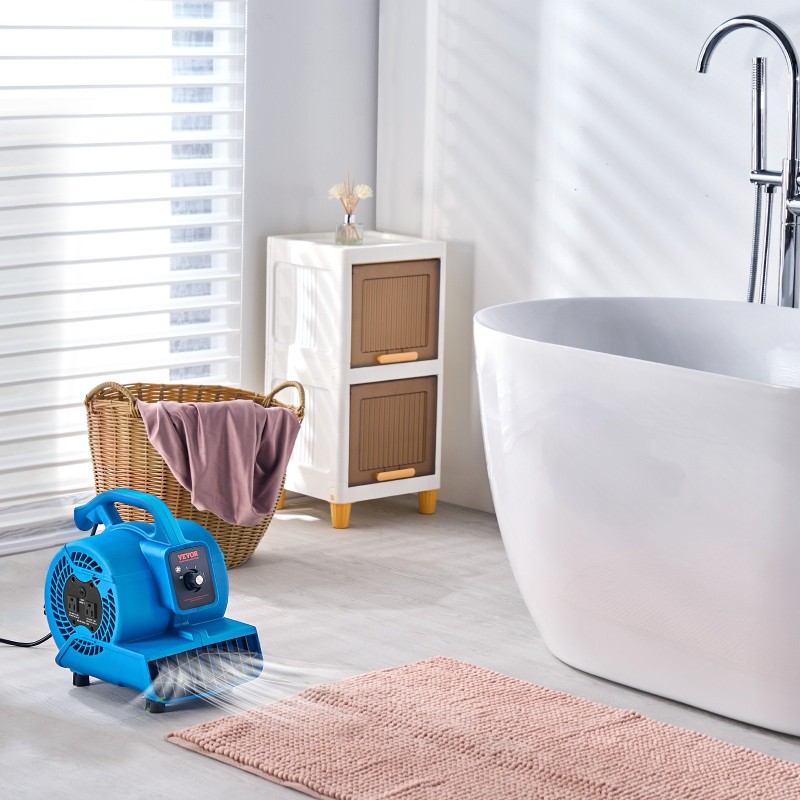 Lattiapuhallin PP-muovi kolmiportainen nopeussäätö neljä säädettävää kulmaa kuivaukseen ja viilennykseen