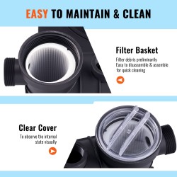 Hiekkasuodatinpumppu 400 millimetriä 18000 litraa tunnissa 850 wattia kotikäyttöön ja kevyeseen ammattikäyttöön