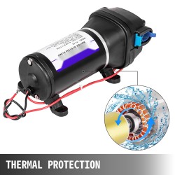 Kalvovesipumppu 12 voltin valurautarunkoinen automaattinen itseimevä 17 litraa minuutissa maksimipaine 2,76 bar