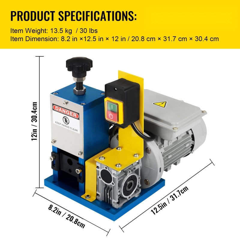 Automaattinen johdonkuorintakone alumiiniseosrunko siirrettävä 1,5–25 mm 220V yksivaiheinen
