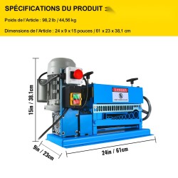 Johdonkuorintakone automaattinen alumiiniseosrunko sähköinen 370 W 1,5–38 mm 10 terää