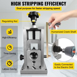 Johdonkuorintakone alumiiniseos 1,5–40 mm käsikäyttöinen ja porakäyttöinen kuparijohtojen kuorintaan