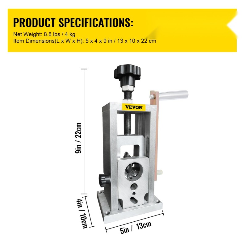Johdonkuorintakone alumiiniseos 1,5–40 mm käsikäyttöinen ja porakäyttöinen kuparijohtojen kuorintaan