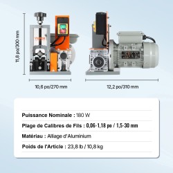 Automaattinen johdonkuorintakone 1,5–30 mm alumiiniseos 180 W romukuparin kierrätys
