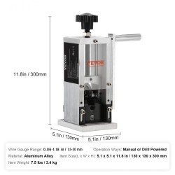 Johdonkuorintakone alumiiniseoksesta 1,5–30 millimetriä käsikäyttöinen tai porakoneella käytettävä