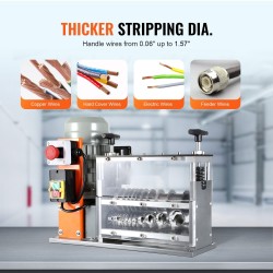 Johdonkuorintakone 1,5–40 mm 750 W 10 kanavaa valettu alumiini kuparin kierrätykseen