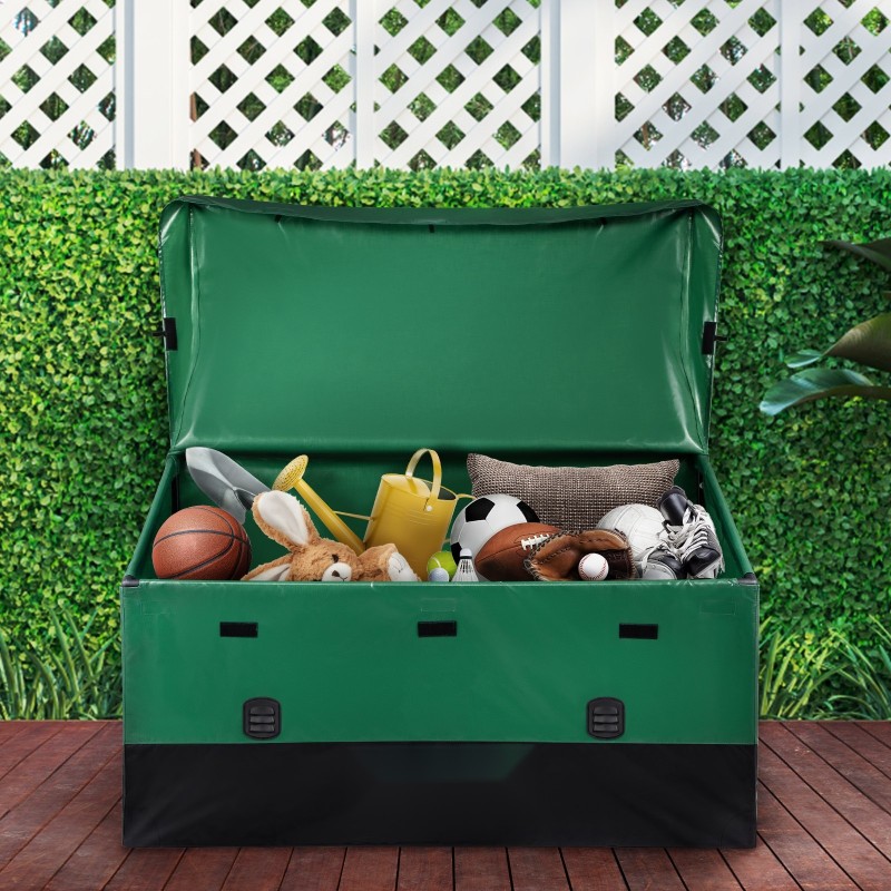 Ulkosäilytyslaatikko sinkityllä putkirungolla ja pressukannella tilava 150 gallonaa kevyt