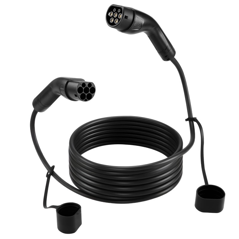 Jatkojohto sähköautolle tyyppi 2 10 m 32 A 22 kW IP65