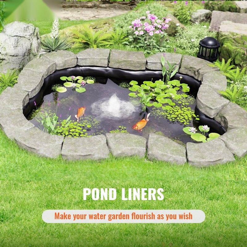 EPDM-allaskalvo 3 x 4,6 m 1,5 mm paksu musta kala- ja koi-altaille